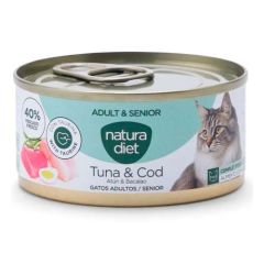 Natura Diet Cat Adult & Senior Tuna & Cod (Dosen) - 24 x 85 gr
