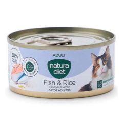 Natura Diet Cat Adult Fish & Rice (Dosen) - 24 x 85 gr