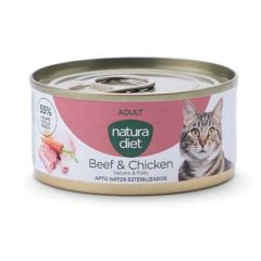 Natura Diet Cat Adult Beef & Chicken (Dosen) - 24 x 85 gr