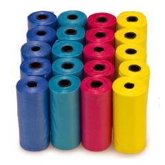 Nachfüllpack Hygienebeutel bunt Arquivet (20 Rollen à 15 Beutel)