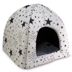 Iglu schwarze Sterne Arquivet 45x45x40 cm