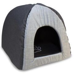 Iglu schwarz/grau mit Fußabdruck 45x45x40 cm Arquivet