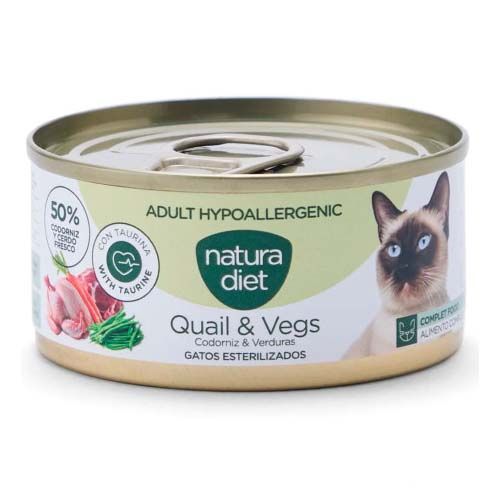 Natura Diet Cat Adult Hypoallergenic Quail (Dosen) - 24 x 85 gr