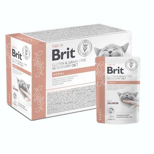 Brit GF Veterinary Diet Cat Gravy Renal (Sobres) - 85 gr x 12