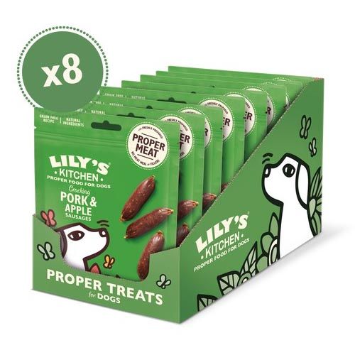 Lily's Kitchen Cracking Pork & Apple Sausages For Dogs 8X70 Gr (Lieferung 3 - 5 Tages)