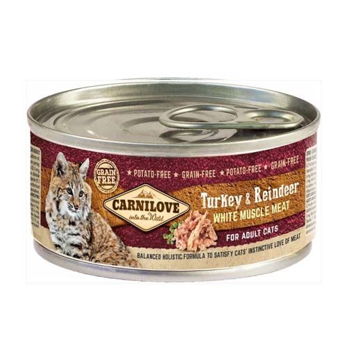 Carnilove Cat Adult Turkey & Reindeer (Dosen) - 12 x 100 gr