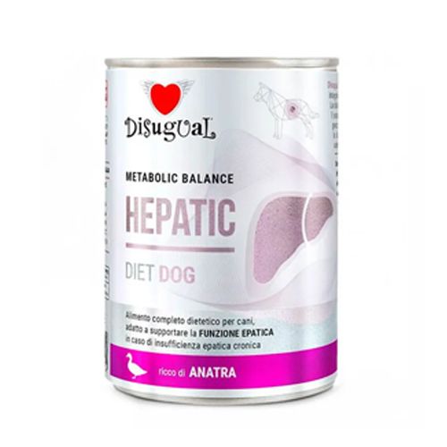 Disugual Dog Diet Hepatic Duck - 6 x 400 gr
